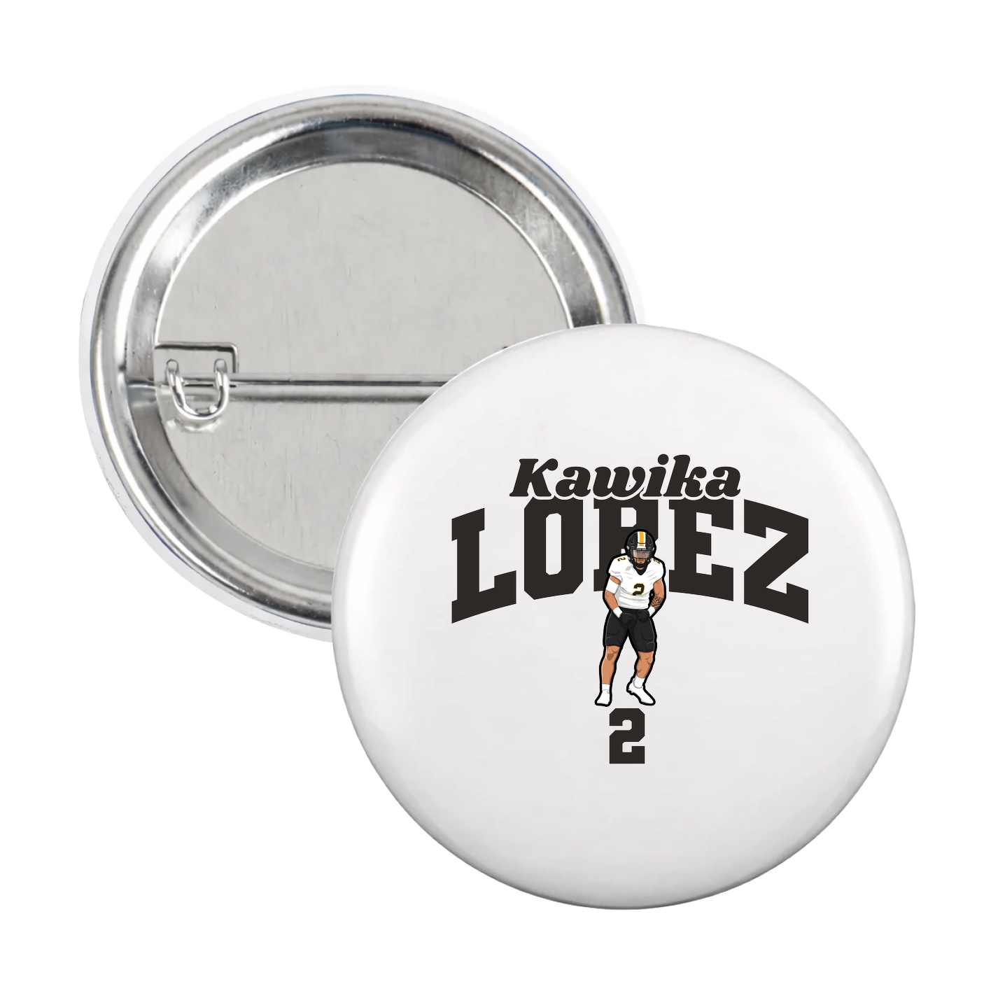Game Day Button — Signature Arch in White