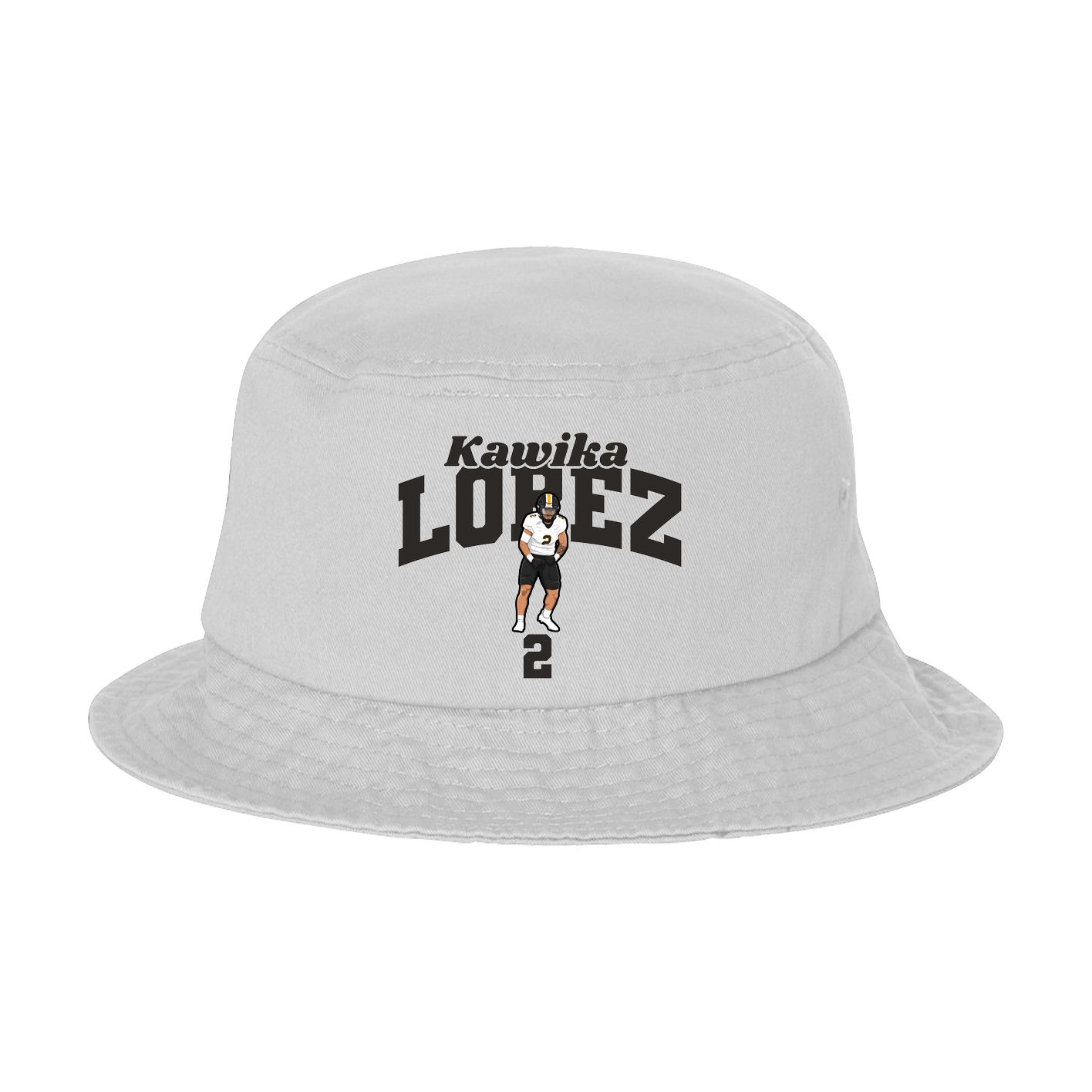 Bucket Cap — Signature Arch in White