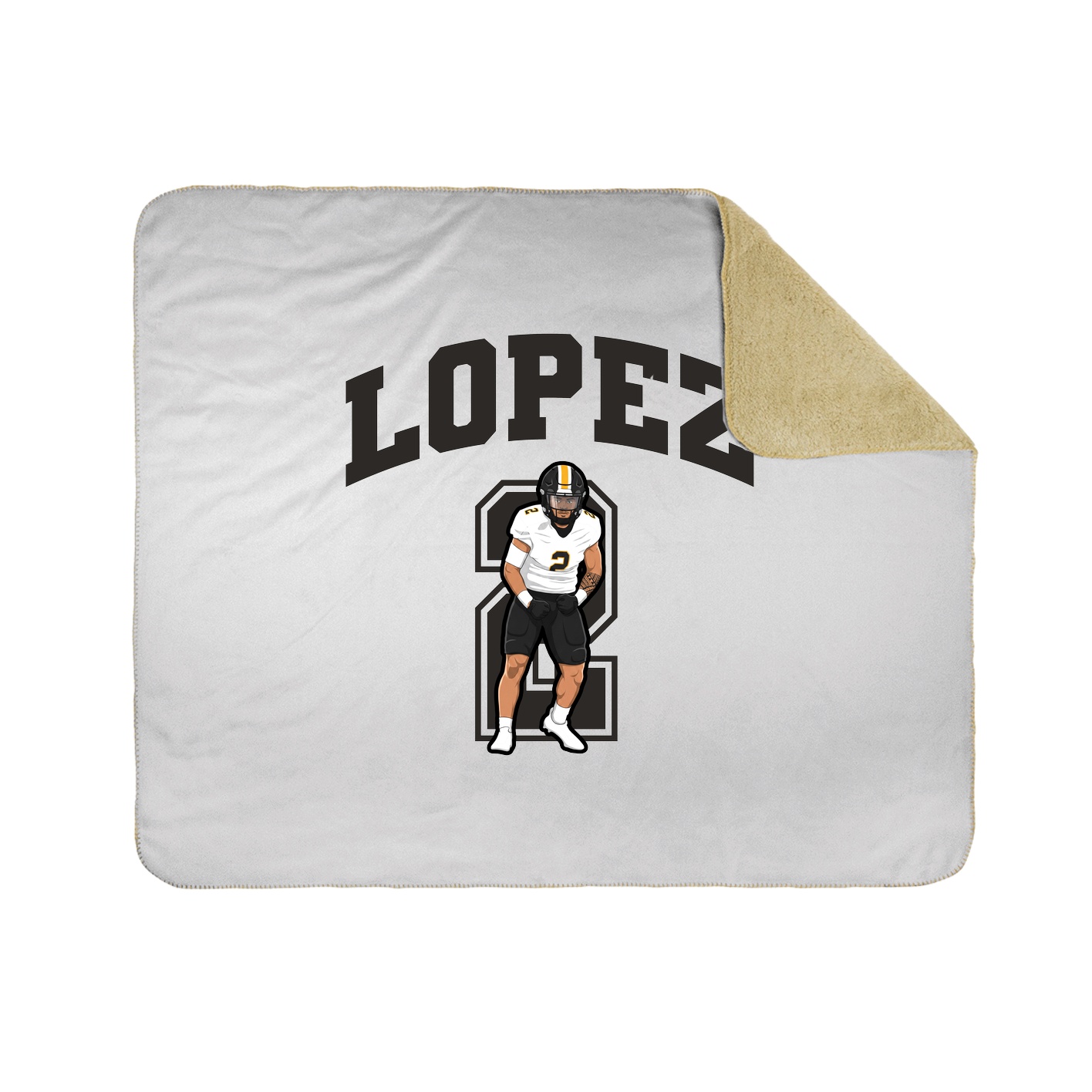 Throw Blanket — Number in White
