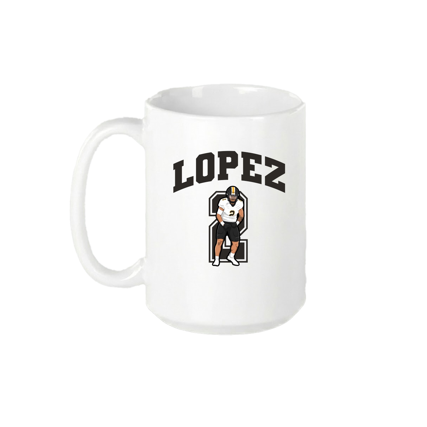 15oz Coffee Mug — Number in White