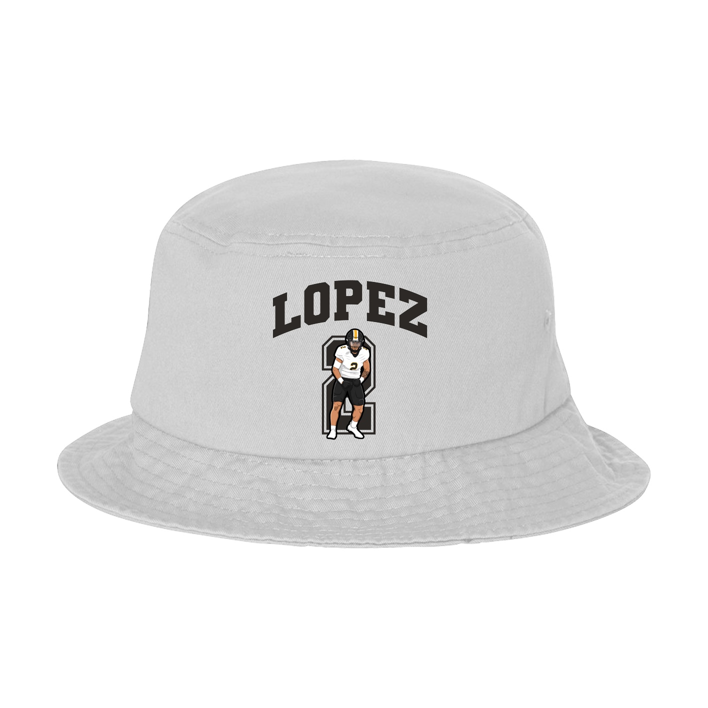 Bucket Cap — Number in White