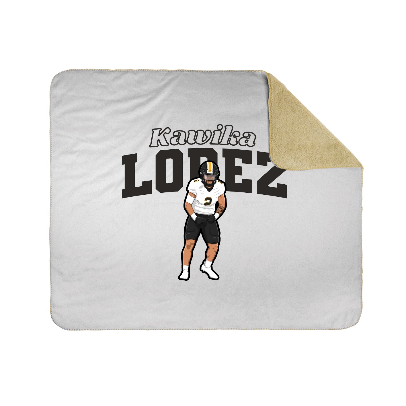 Throw Blanket — Name Arch in White