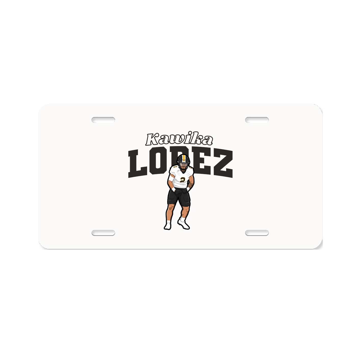 License Plate — Name Arch in Classic