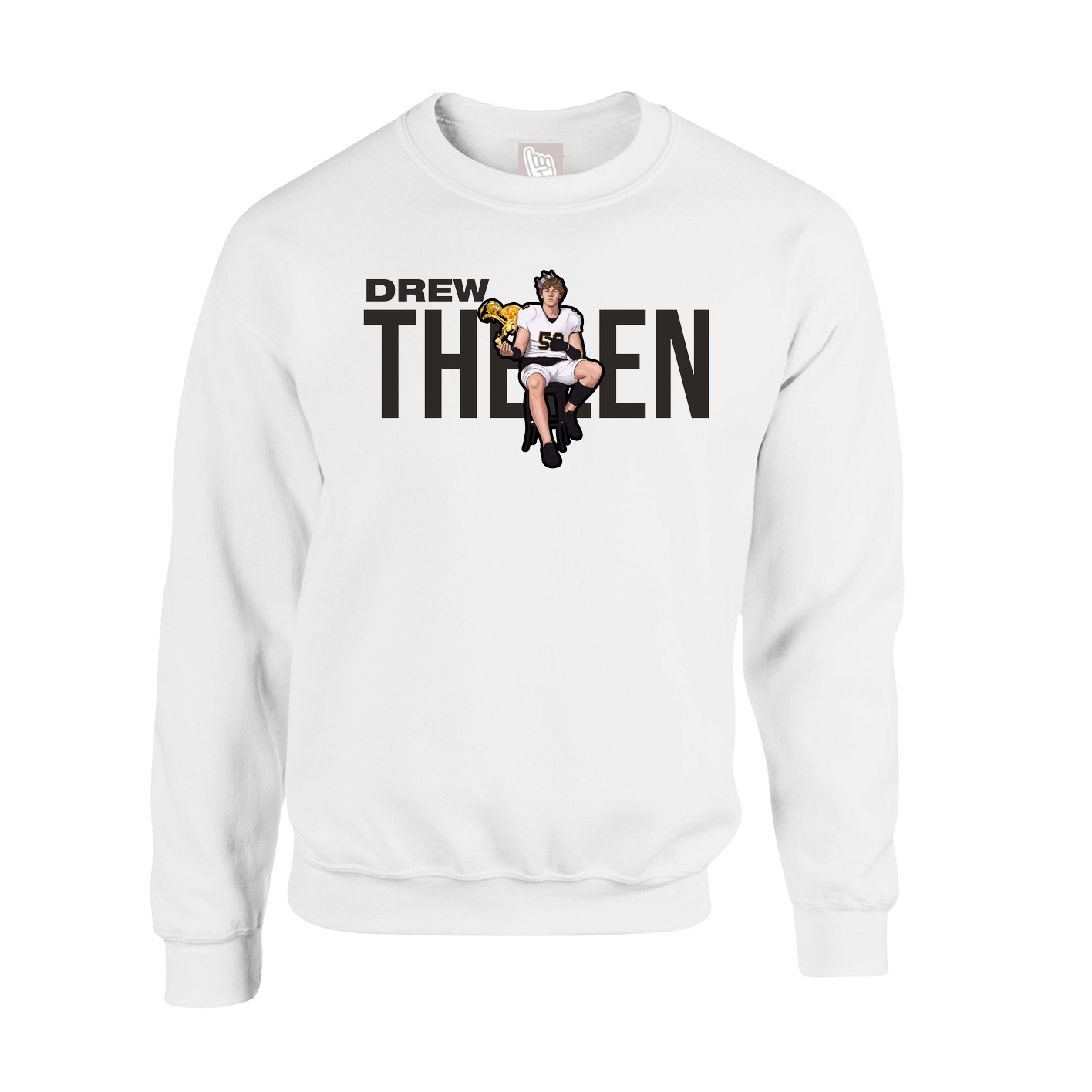 Fleece Crew — Player Name in White