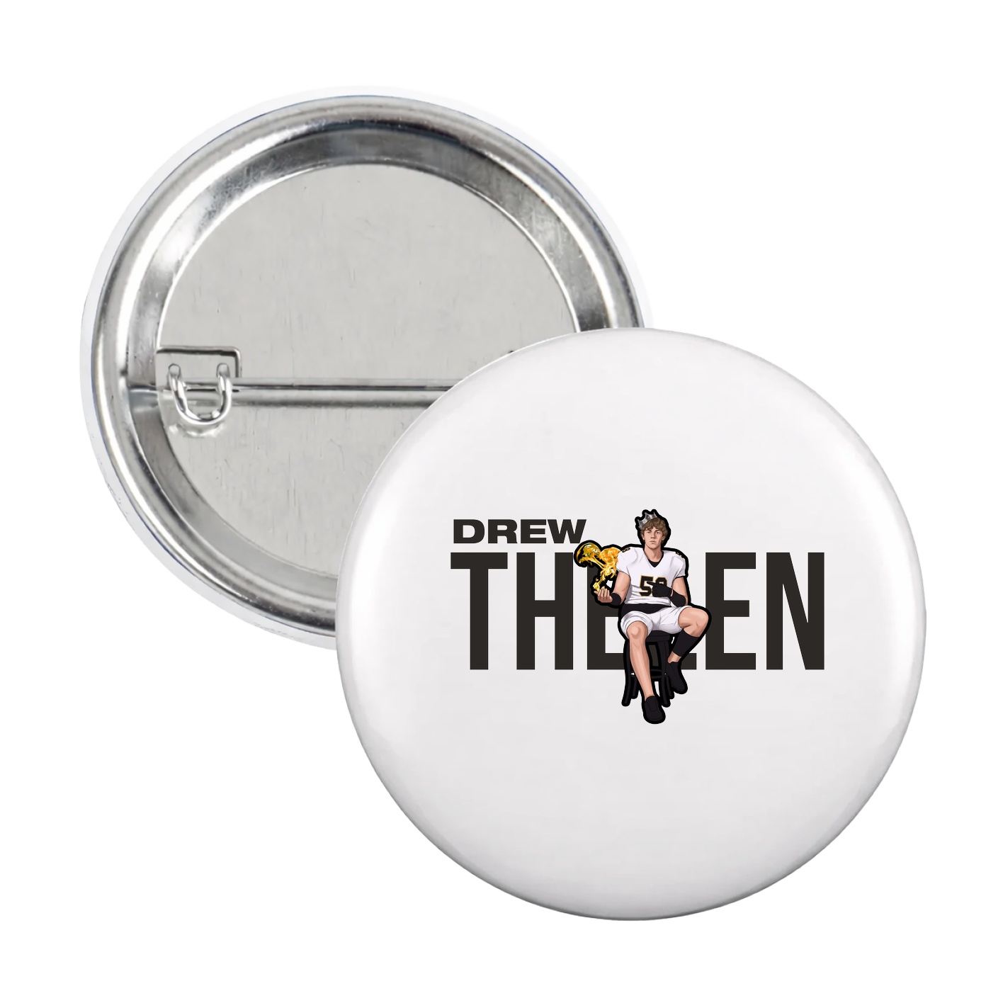 Game Day Button — Player Name in White