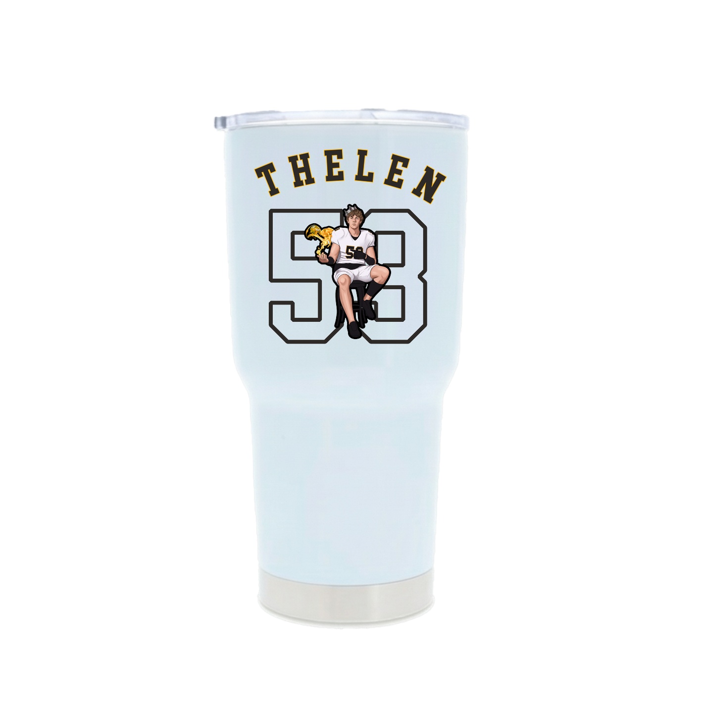 30oz Stainless Steel Tumbler — Shirsey Arch in White