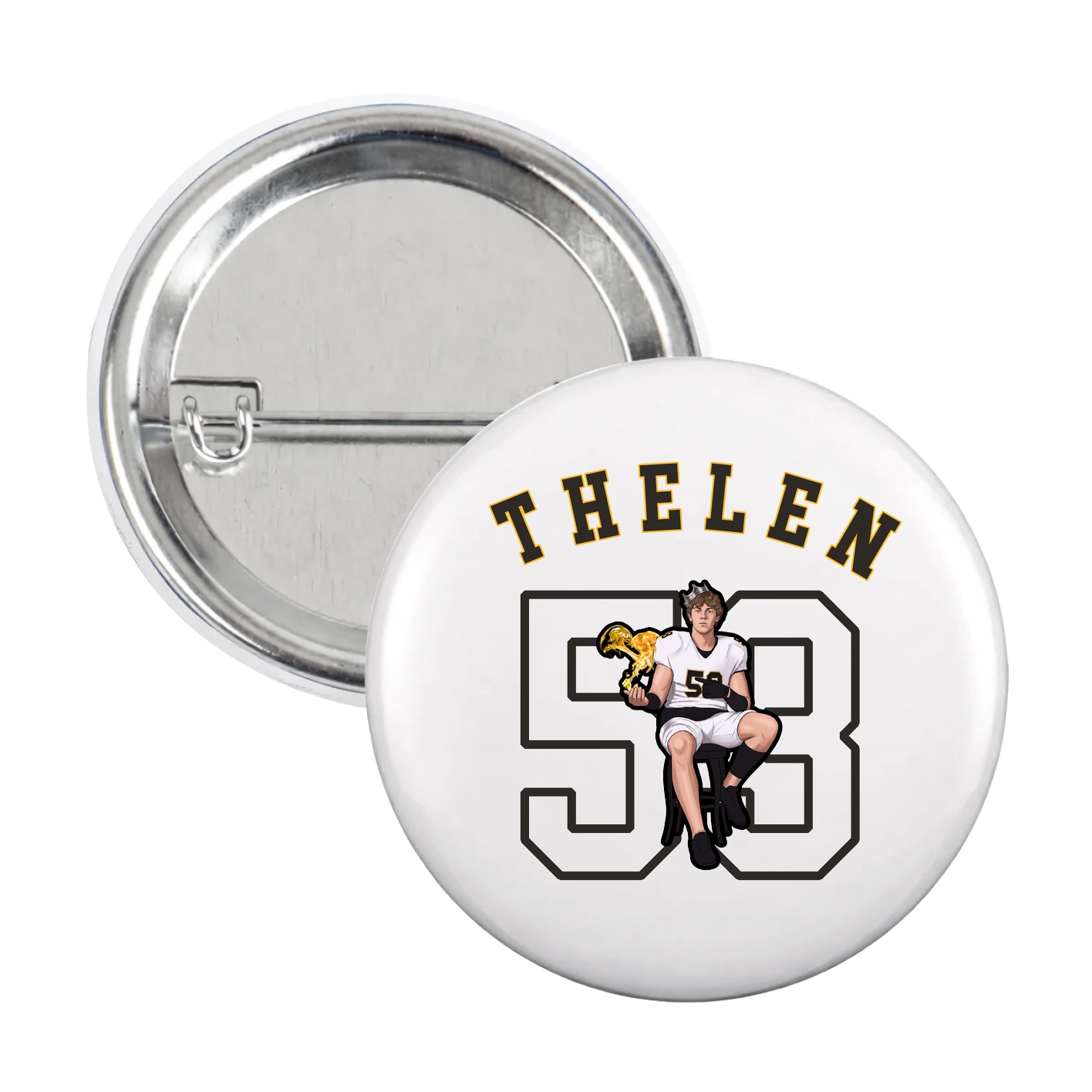 Game Day Button — Shirsey Arch in White