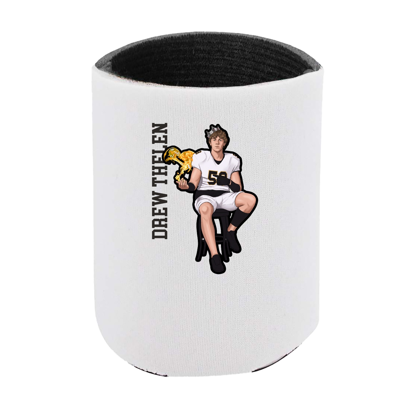 Can Holder — Name Vertical in White
