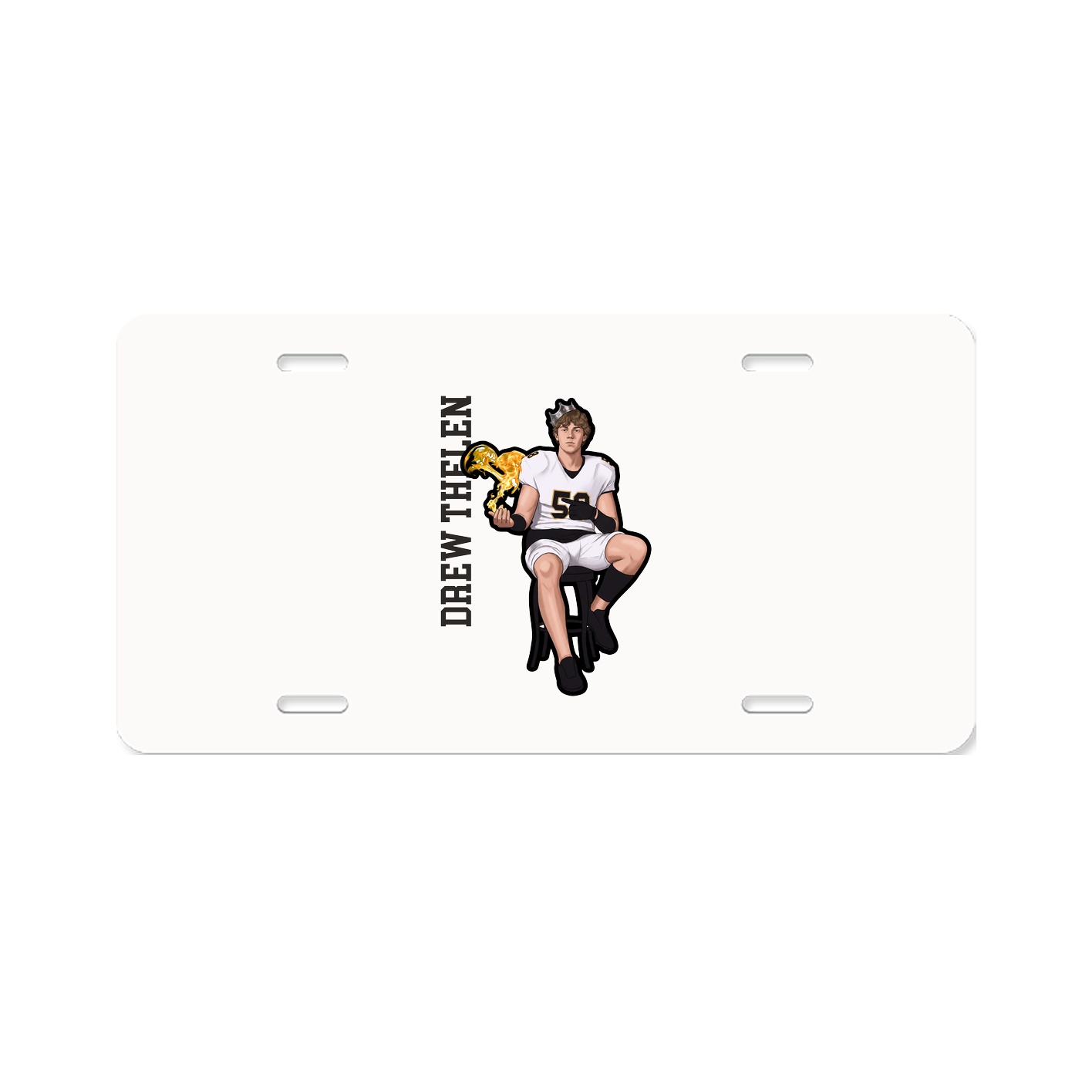 License Plate — Name Vertical in Classic