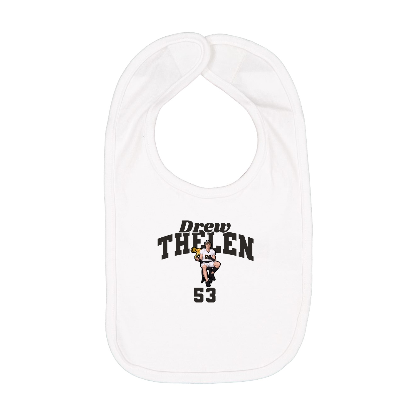 Infant Bib — Signature Arch in White