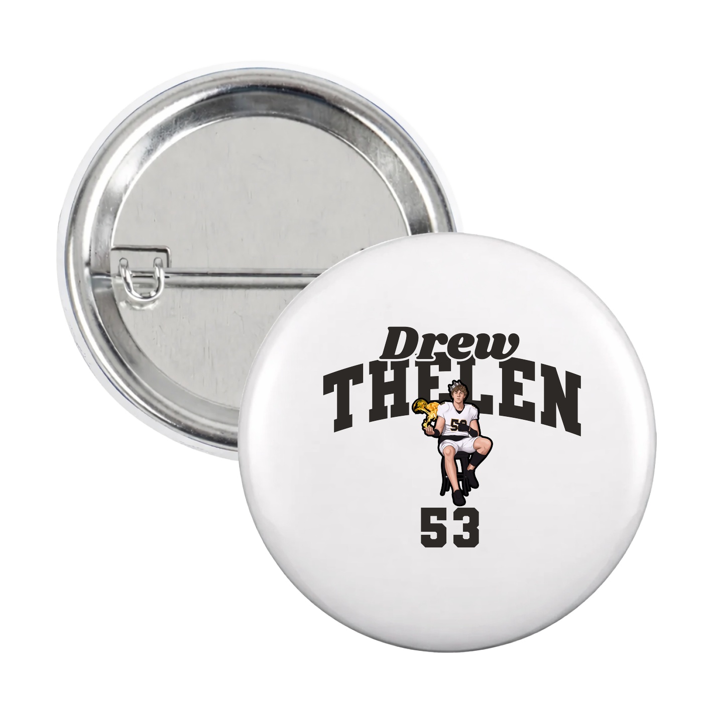 Game Day Button — Signature Arch in White