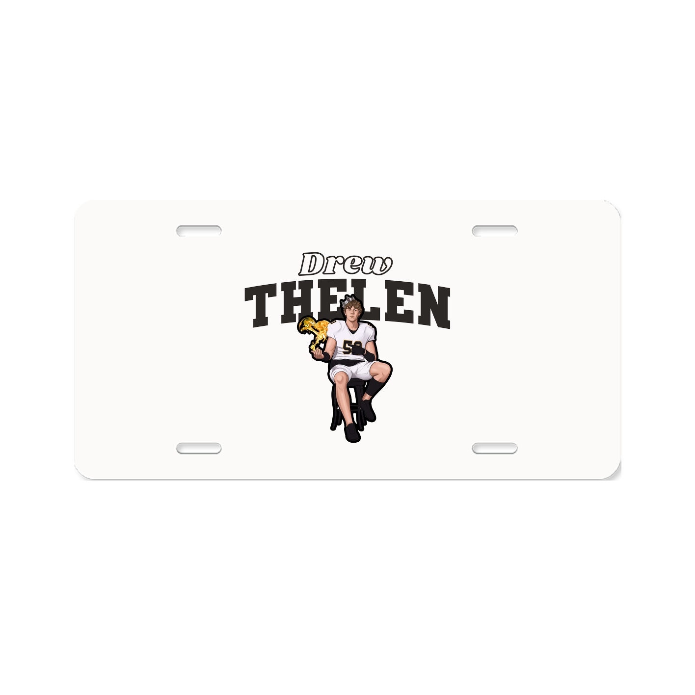 License Plate — Name Arch in Classic
