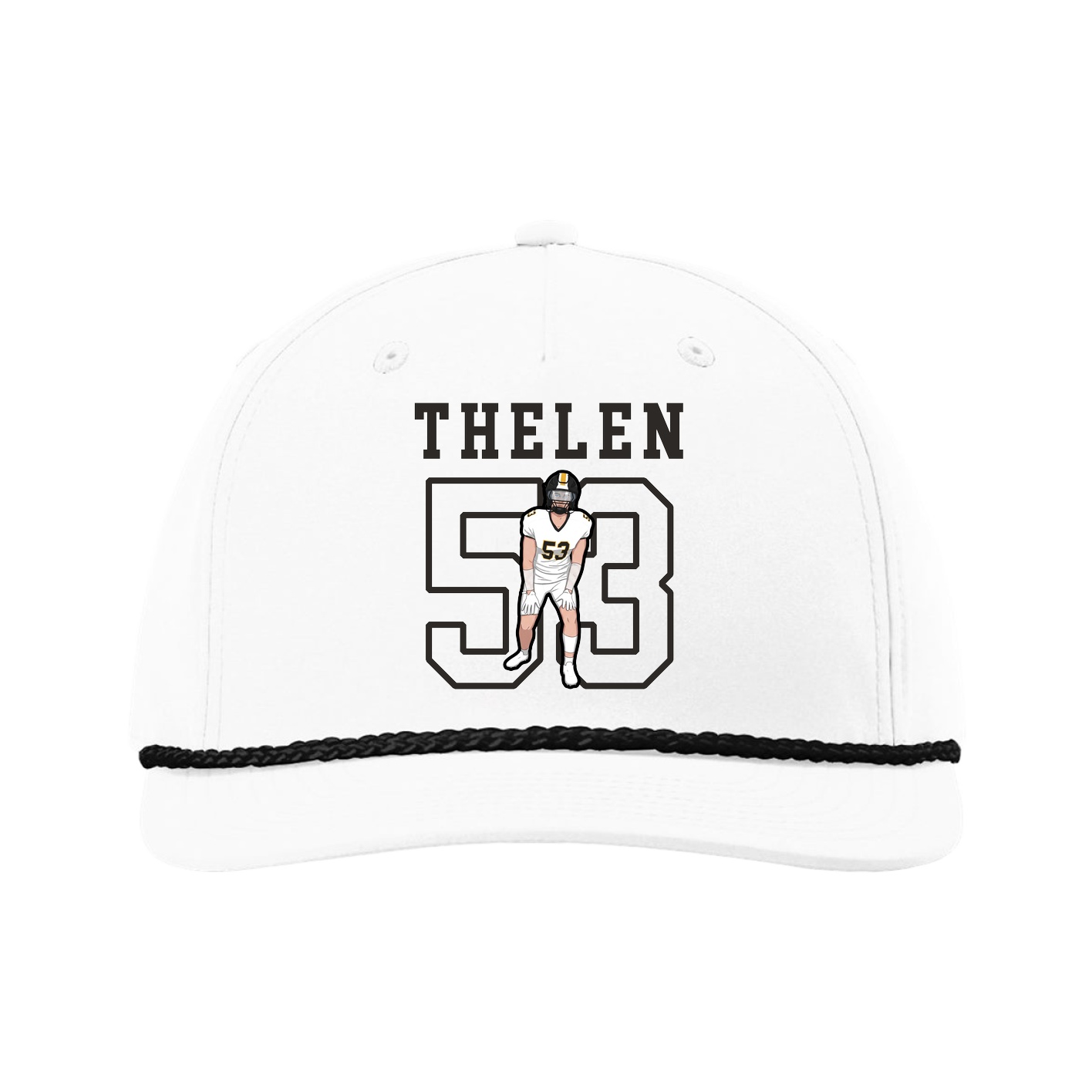 Five-Panel Classic Rope Cap — Shirsey in White