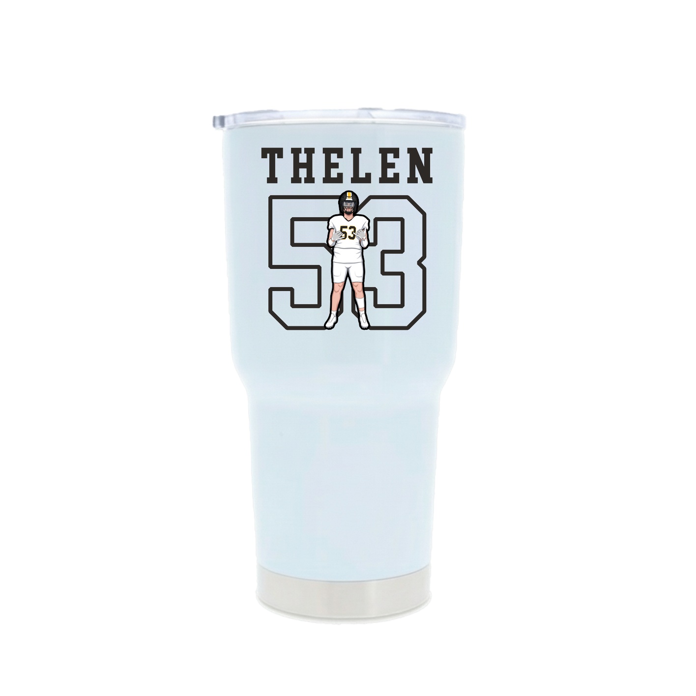 30oz Stainless Steel Tumbler — Shirsey in White