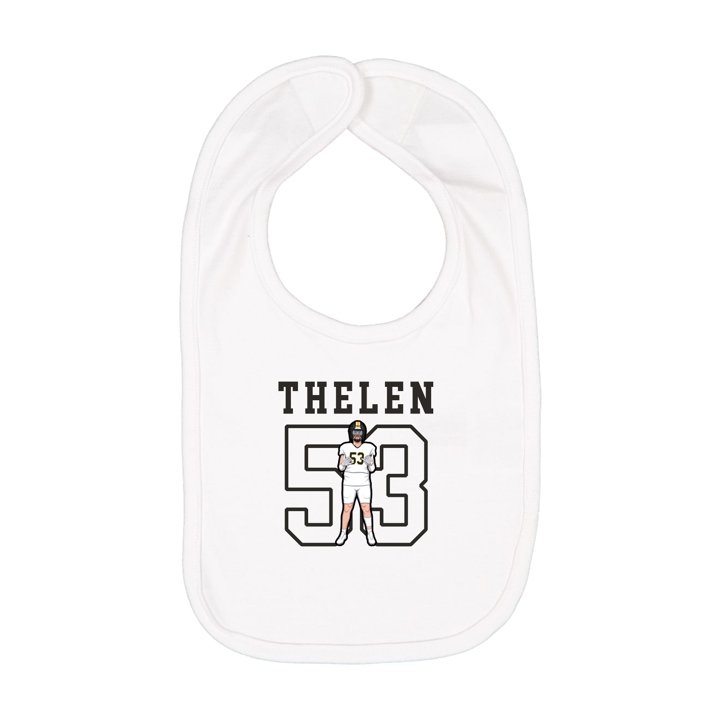 Infant Bib — Shirsey in White