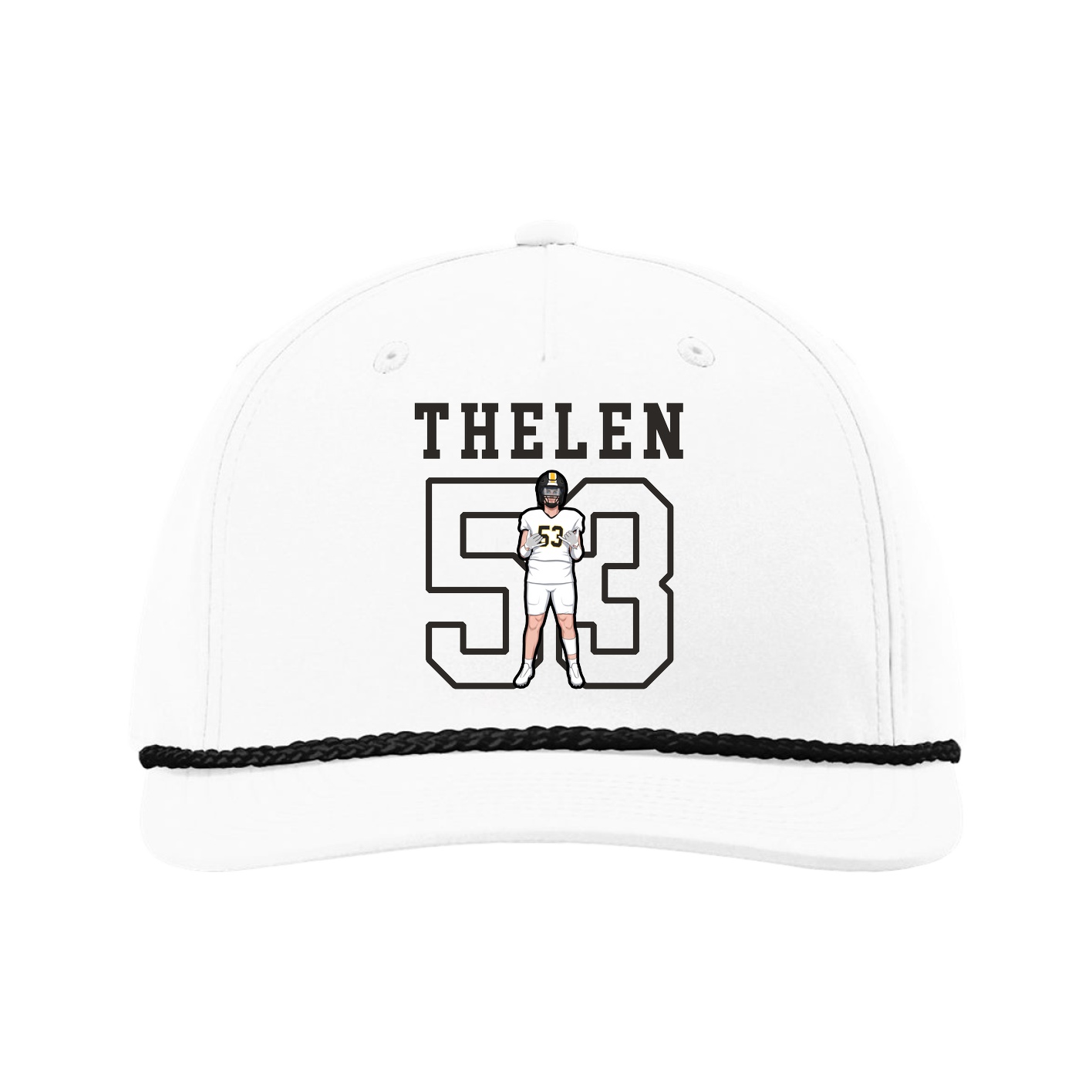 Five-Panel Classic Rope Cap — Shirsey in White