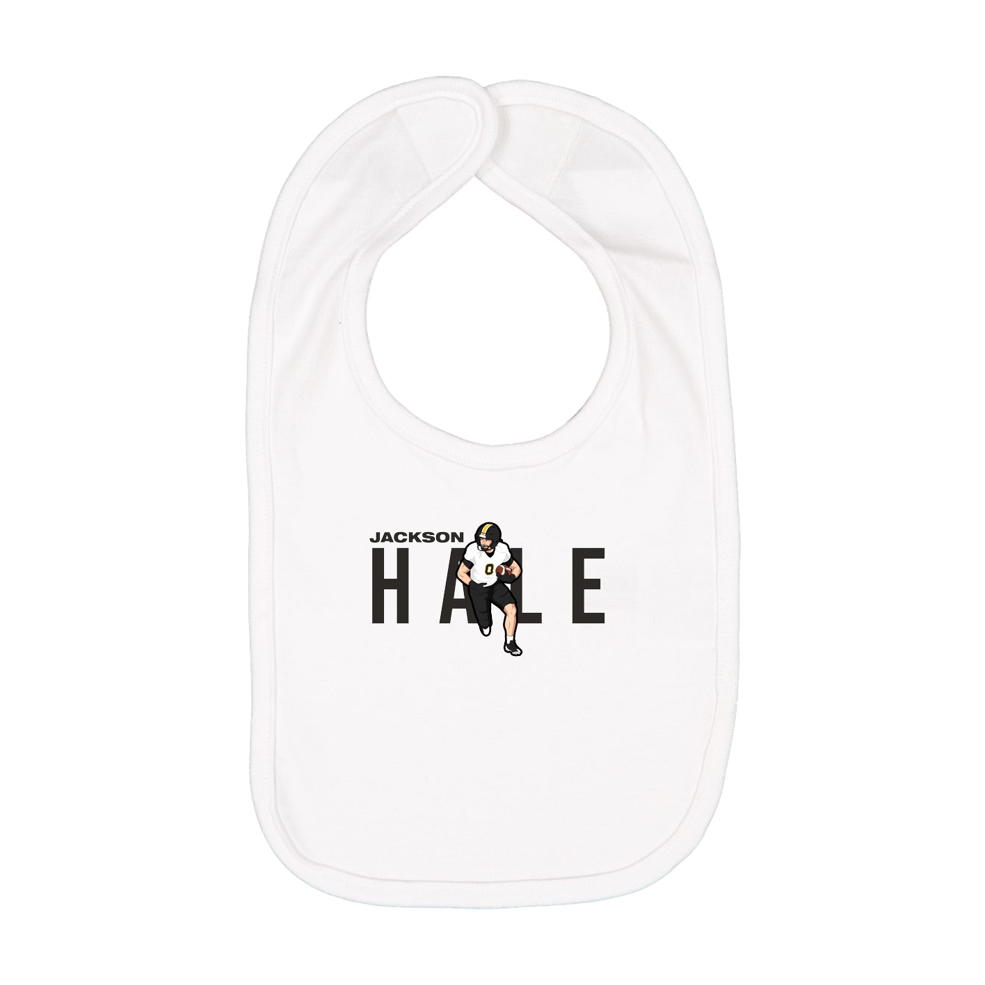 Infant Bib — Player Name in White