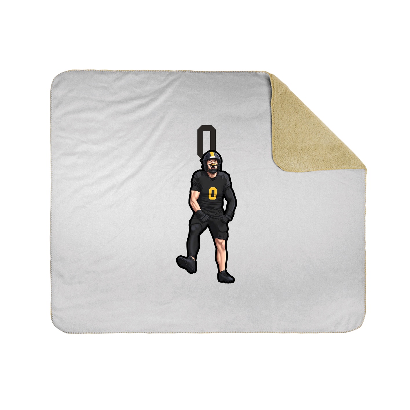Throw Blanket — Number Top in White