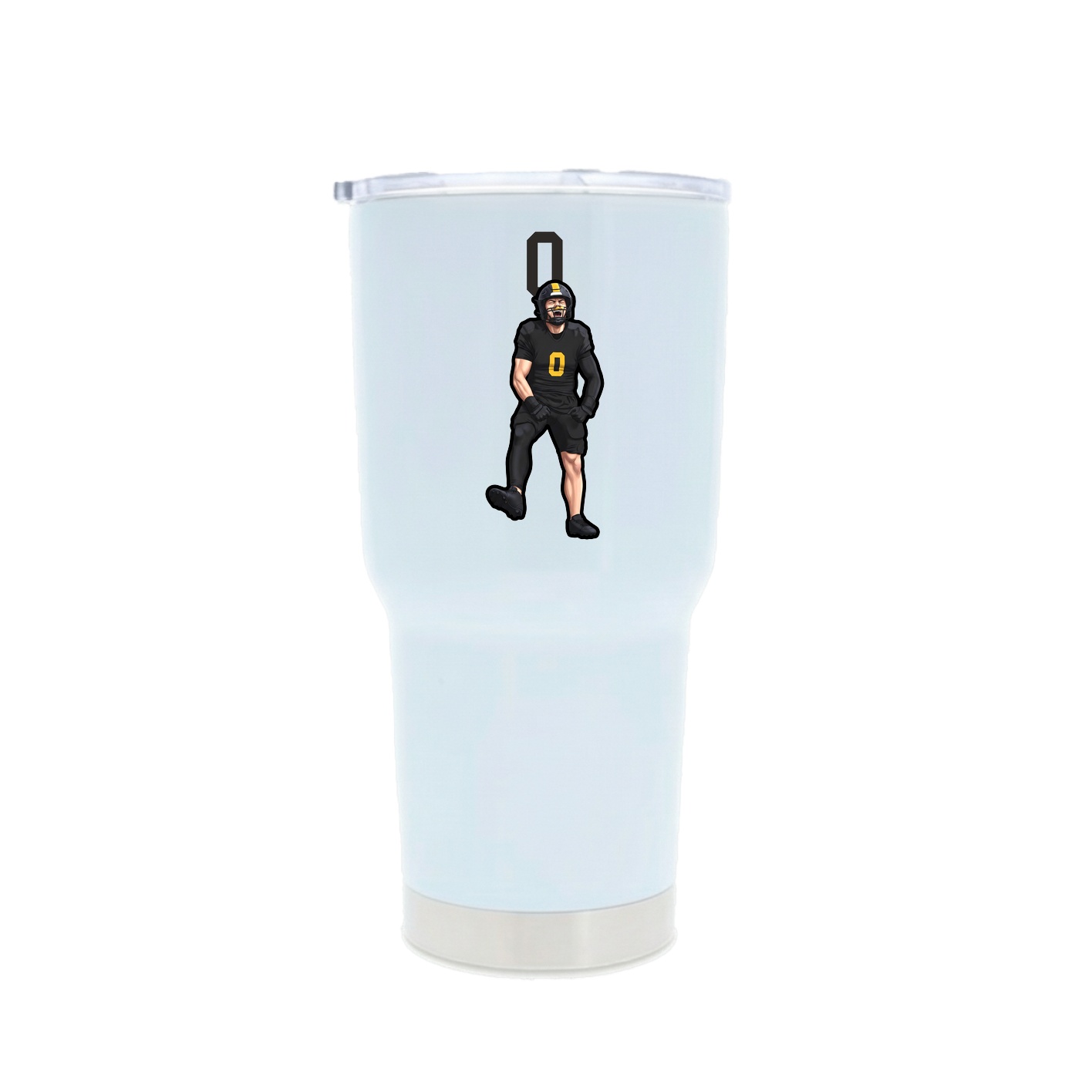 30oz Stainless Steel Tumbler — Number Top in White