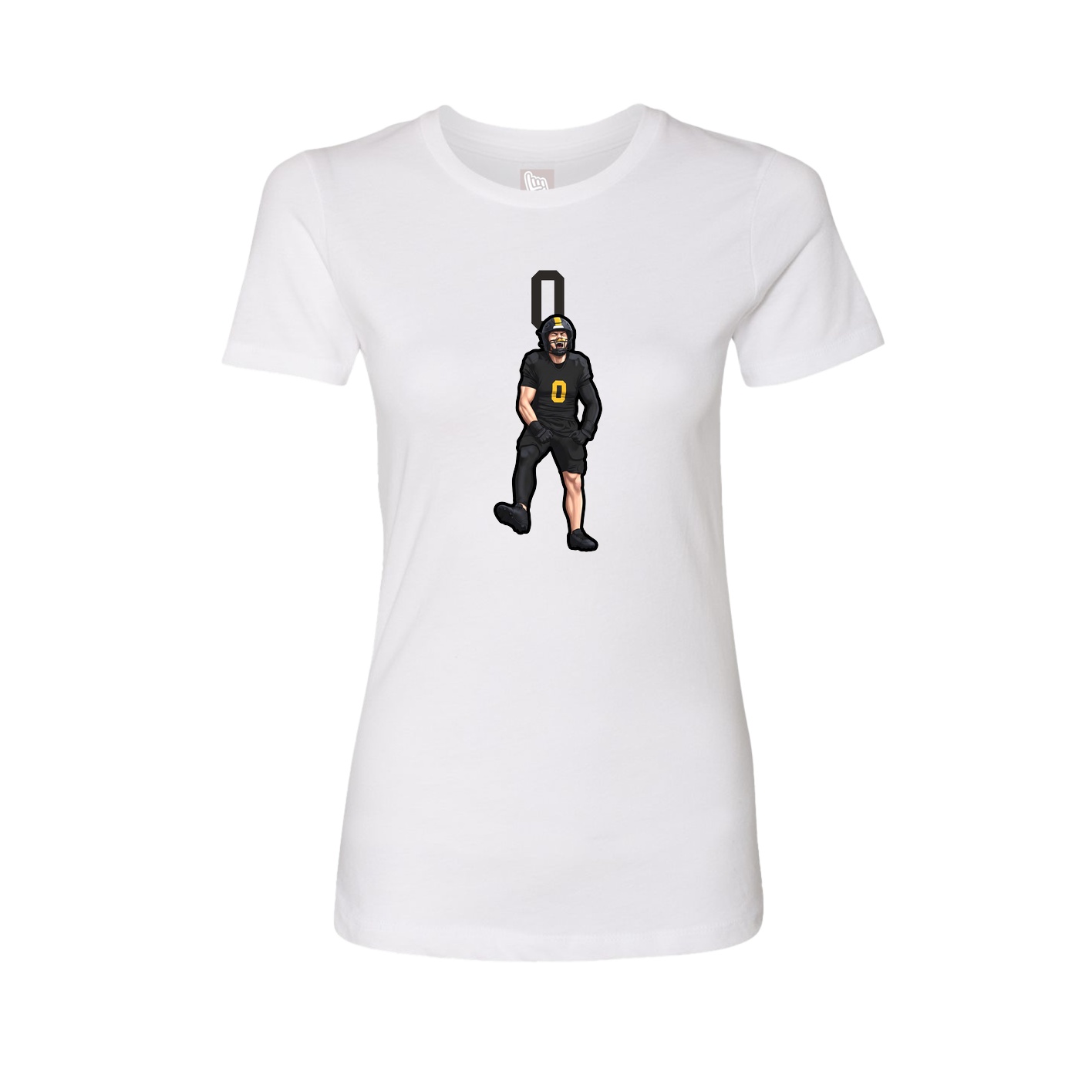 Fitted Women's Tee — Number Top in White