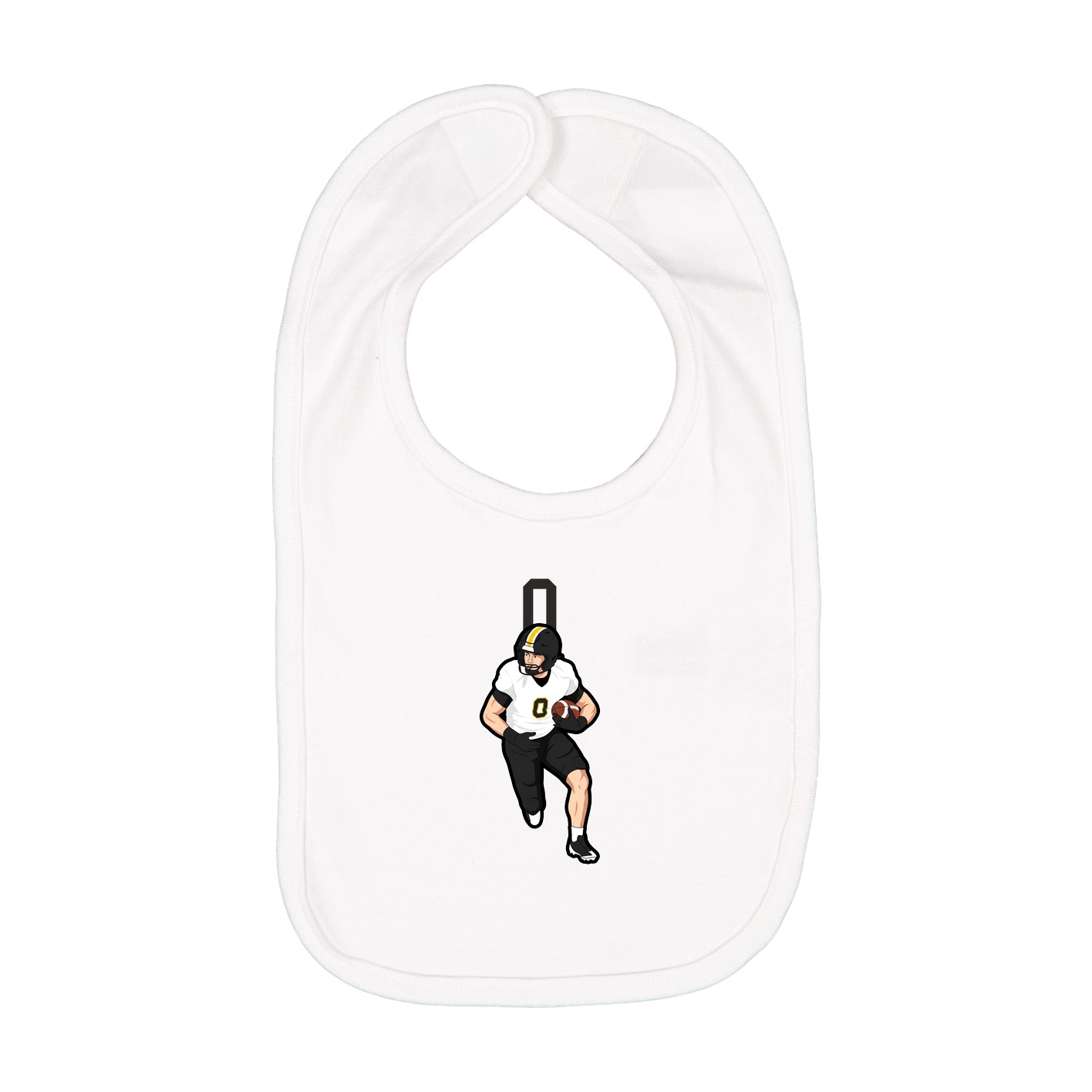Infant Bib — Number Top in White