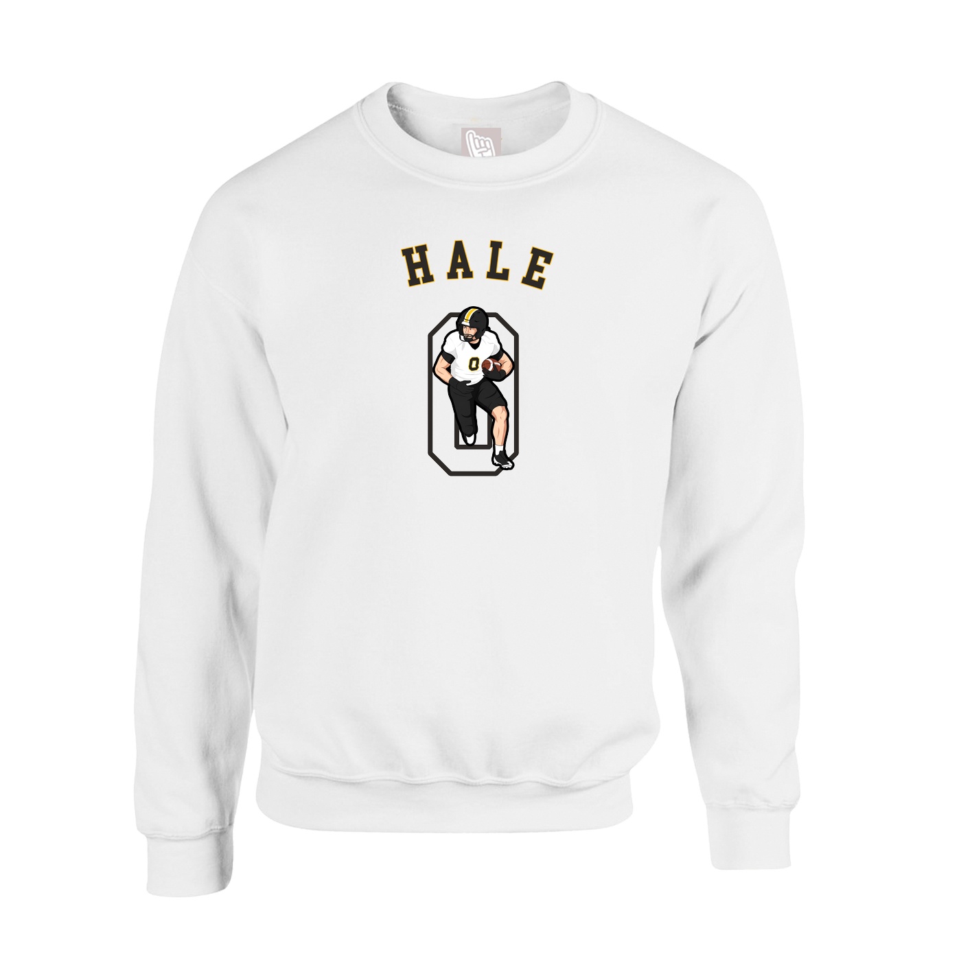 Fleece Crew — Shirsey Arch in White
