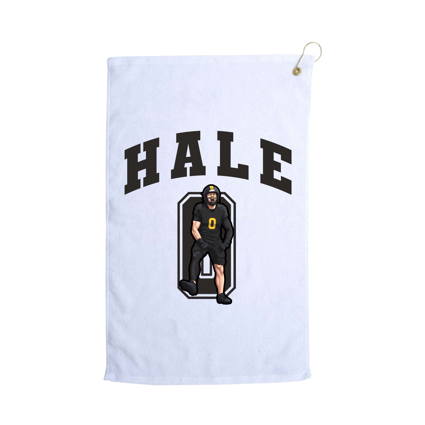 Golf Towel — Number in White
