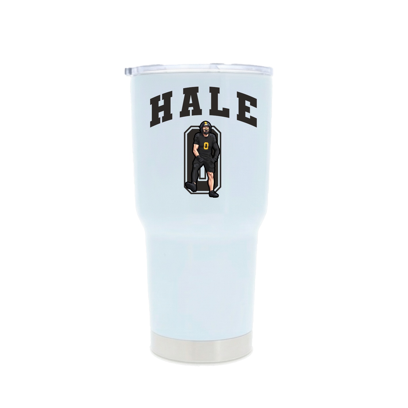 30oz Stainless Steel Tumbler — Number in White