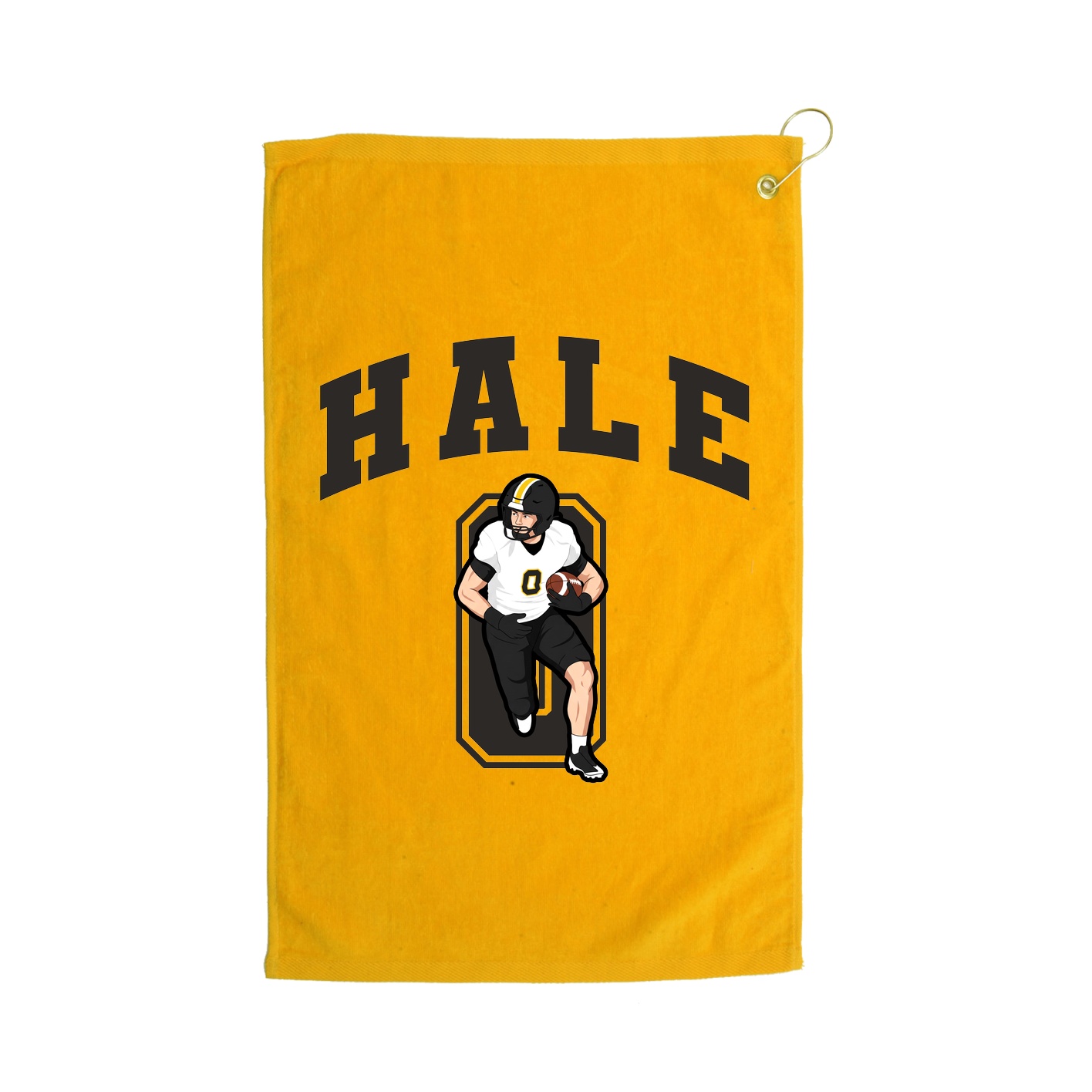 Golf Towel — Number in Gold