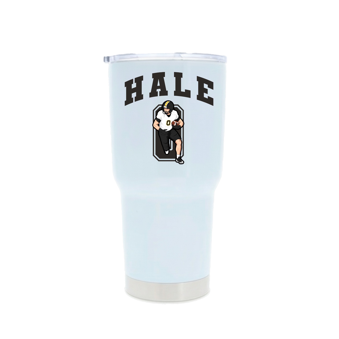 30oz Stainless Steel Tumbler — Number in White