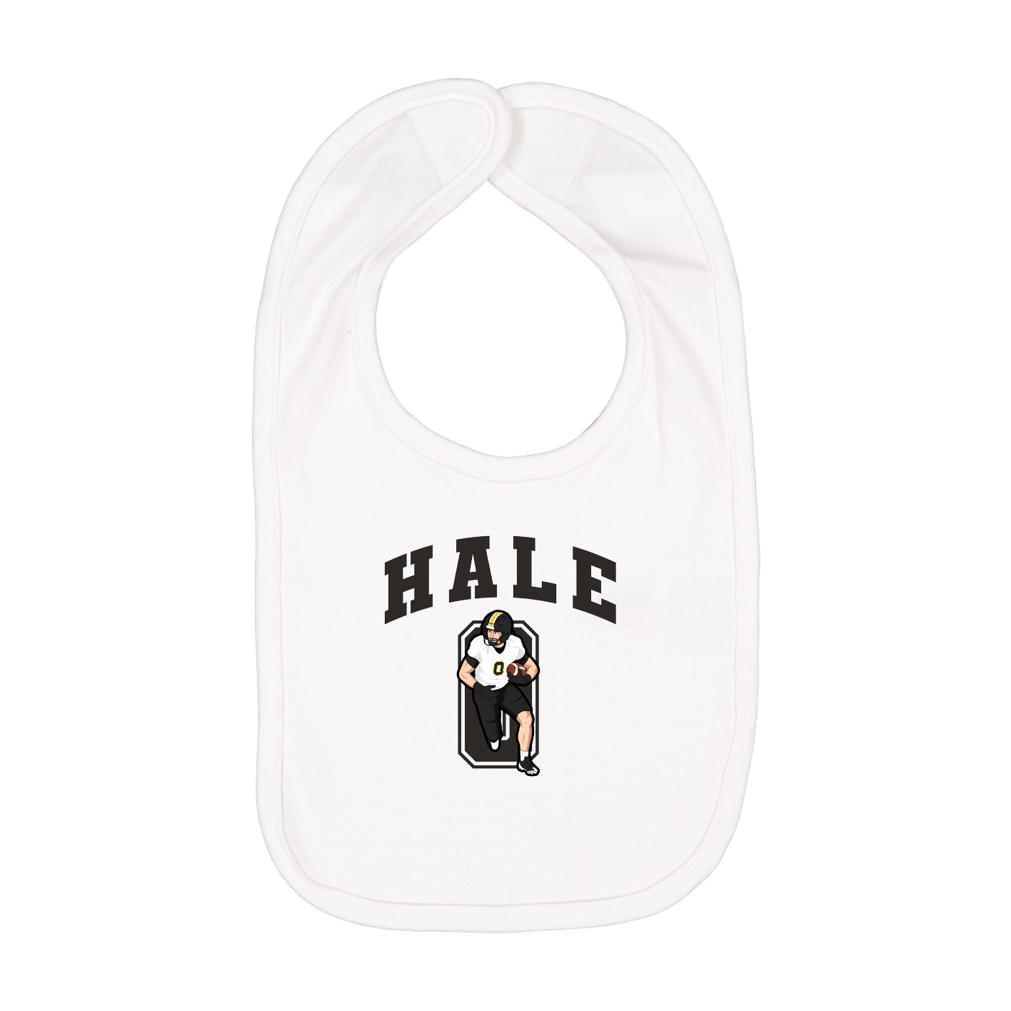 Infant Bib — Number in White