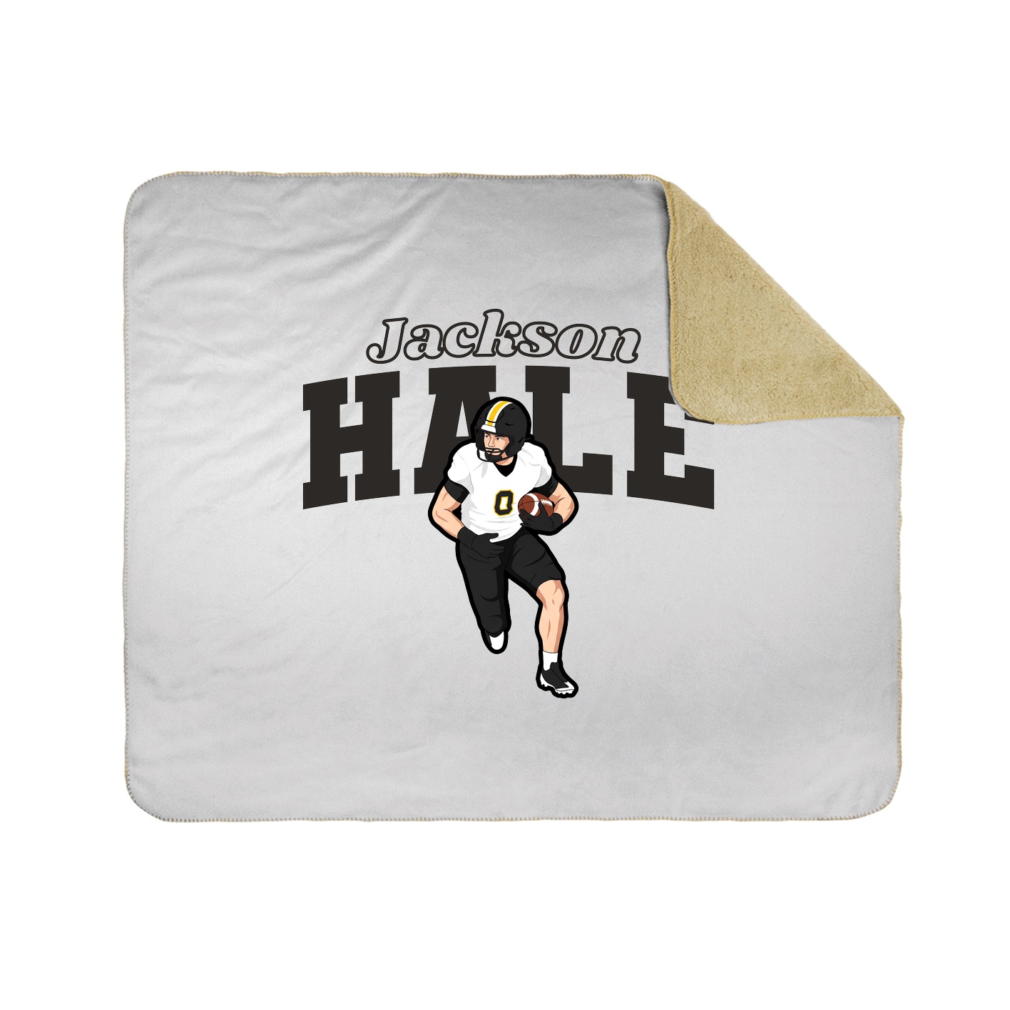 Throw Blanket — Name Arch in White
