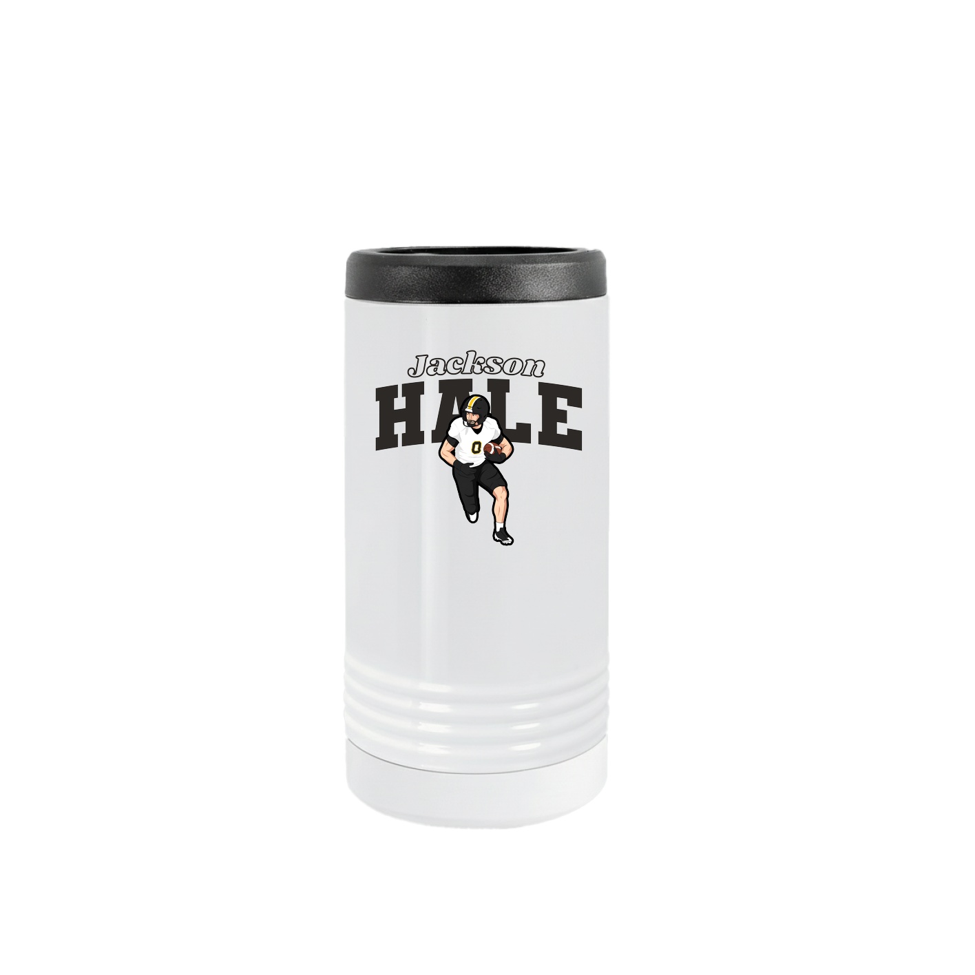 Slim Beverage Holder — Name Arch in White