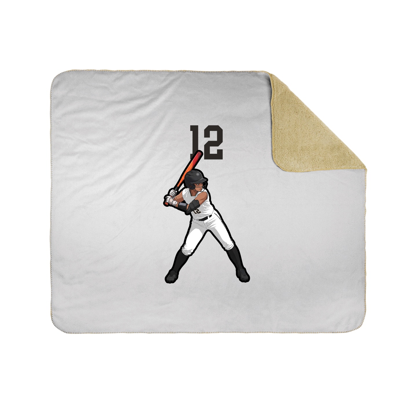 Throw Blanket — Number Top in White