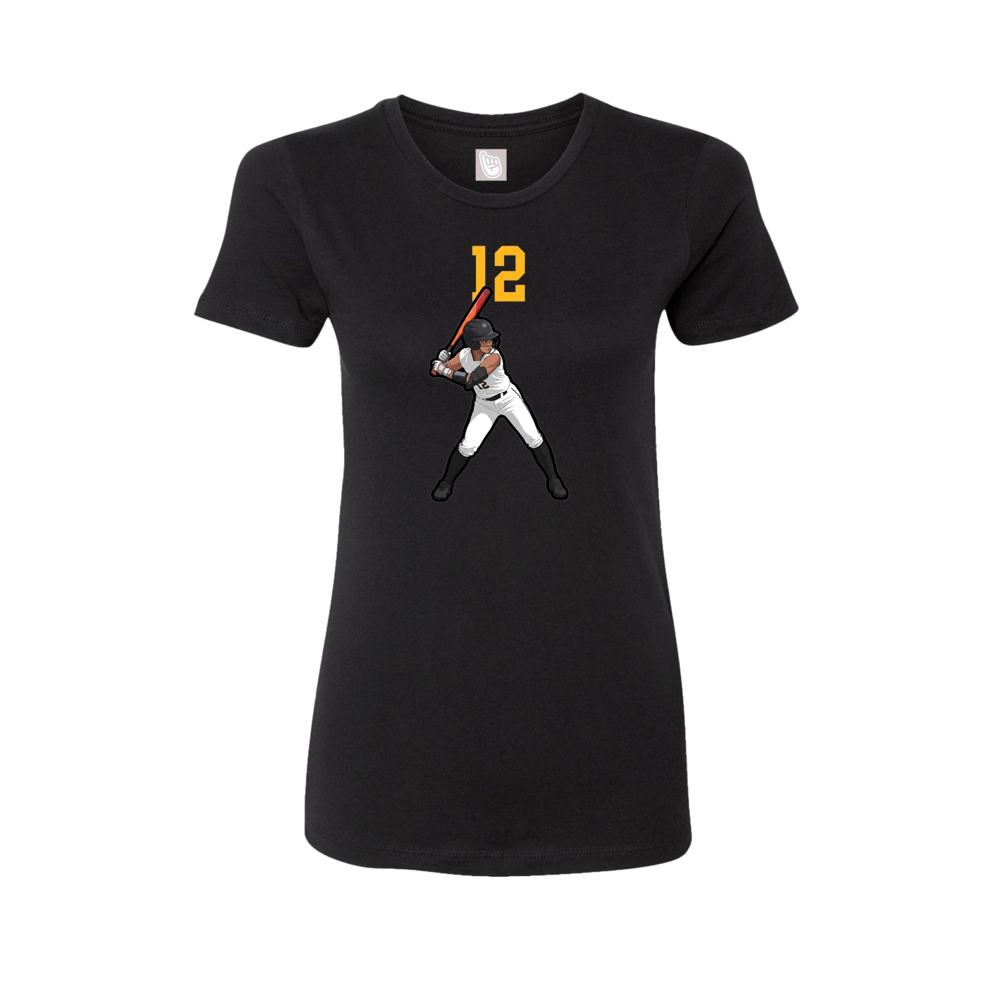 Womens Tee — Number Top in Black