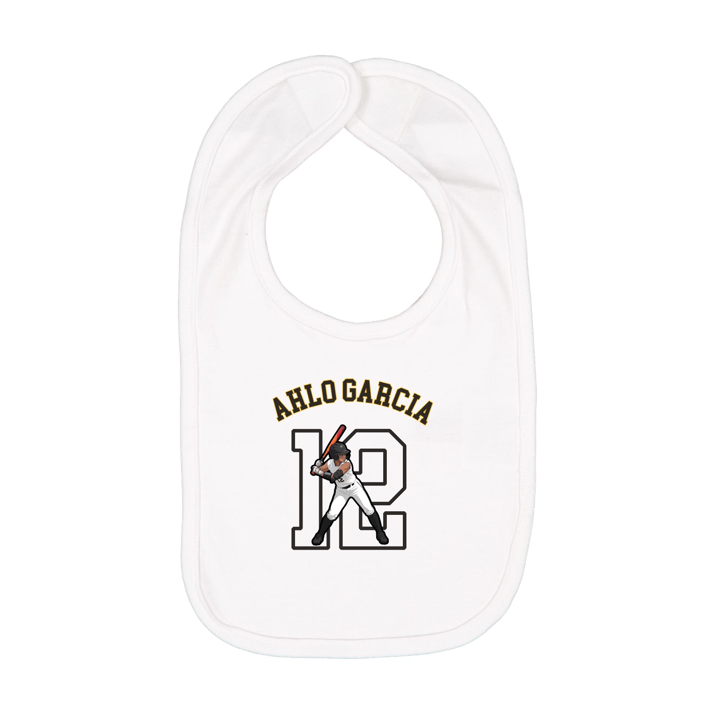 Infant Bib — Shirsey Arch in White