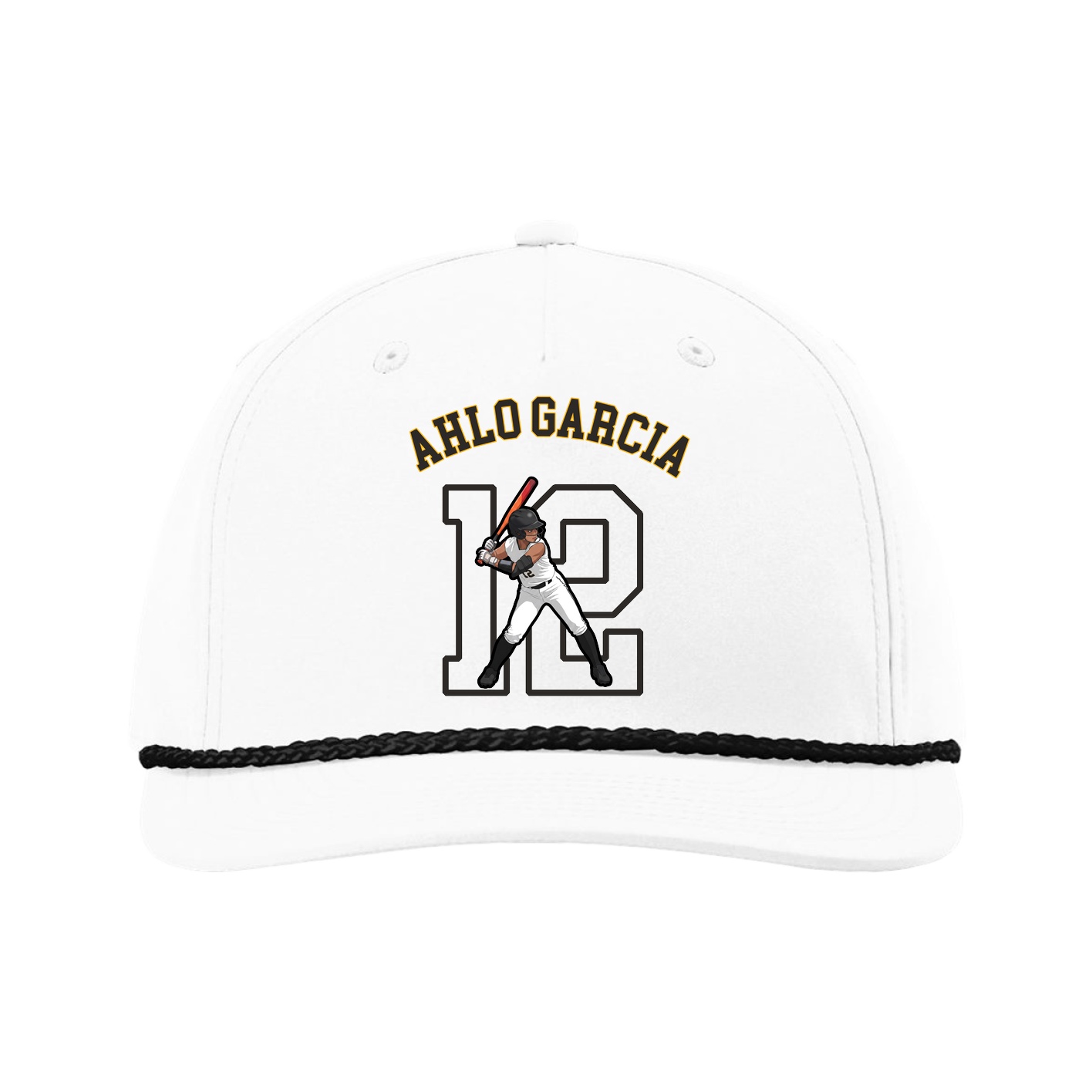 Five-Panel Classic Rope Cap — Shirsey Arch in White