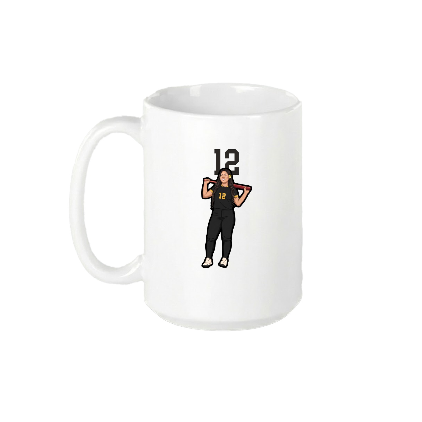 15oz Coffee Mug — Number Top in White