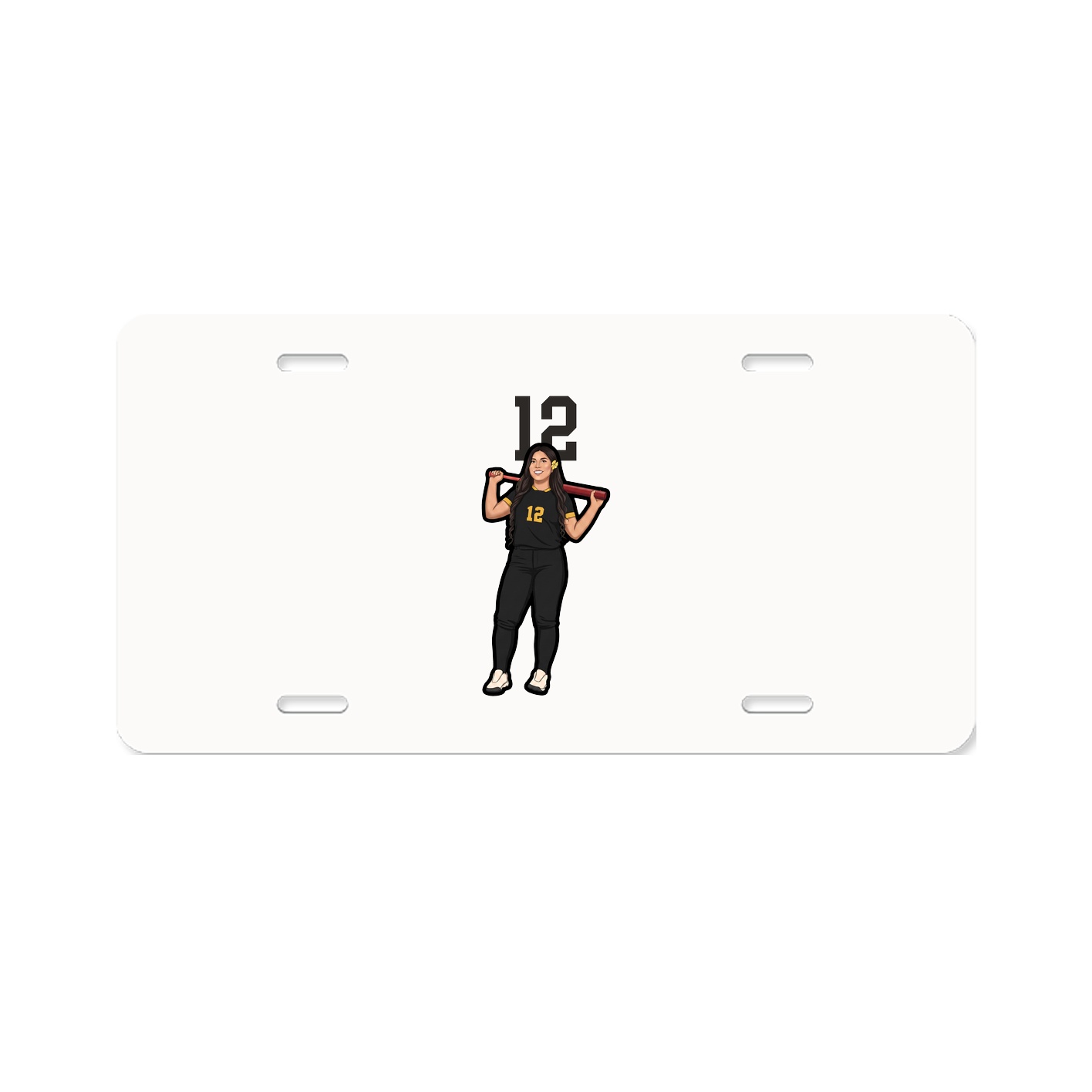 License Plate — Number Top in Classic