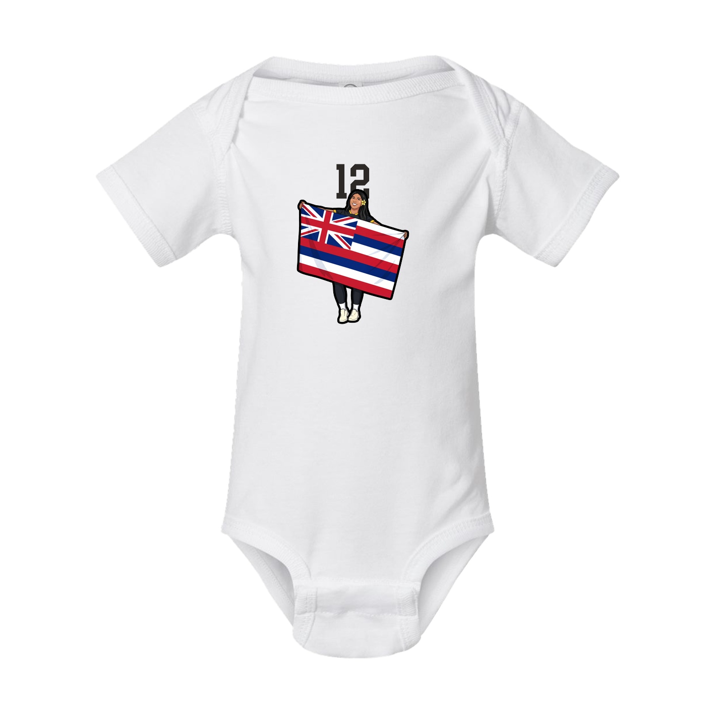 Baby Onesie — Number Top in White