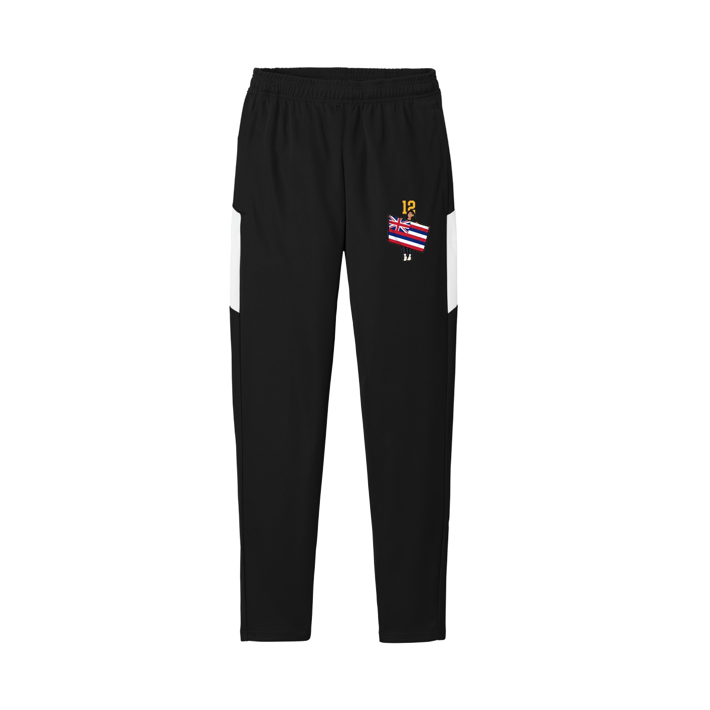 Team Travel Pant — Number Top in Black/White