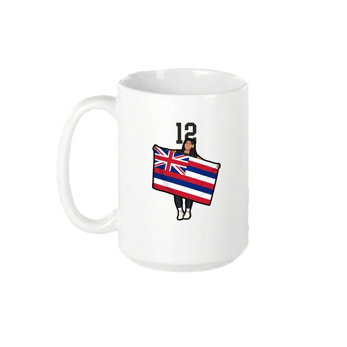 15oz Coffee Mug — Number Top in White