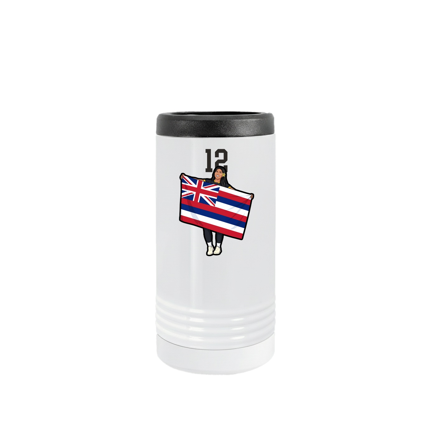 Slim Beverage Holder — Number Top in White
