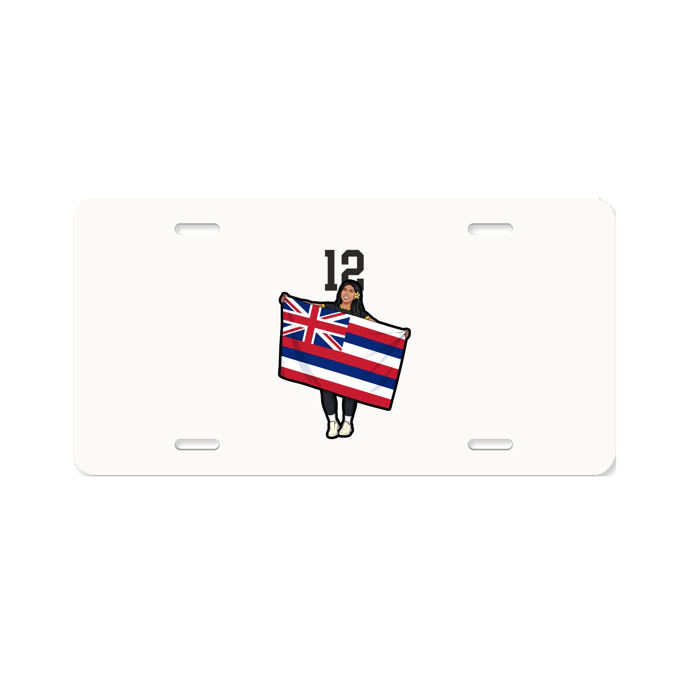 License Plate — Number Top in Classic