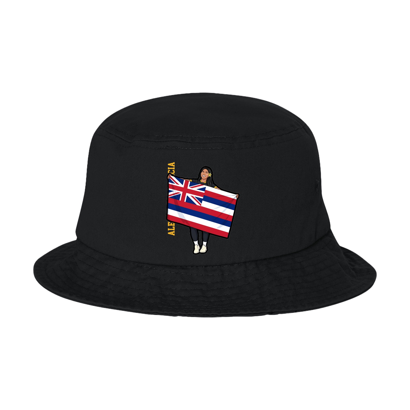 Bucket Cap — Name Vertical in Black