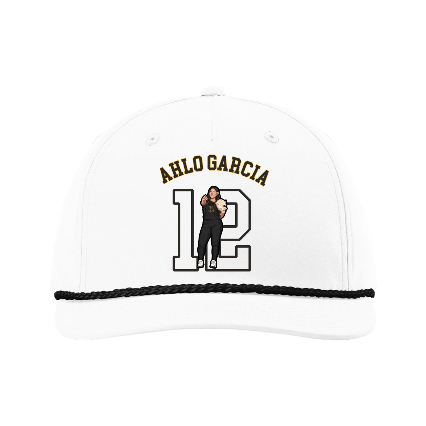 Five-Panel Classic Rope Cap — Shirsey Arch in White
