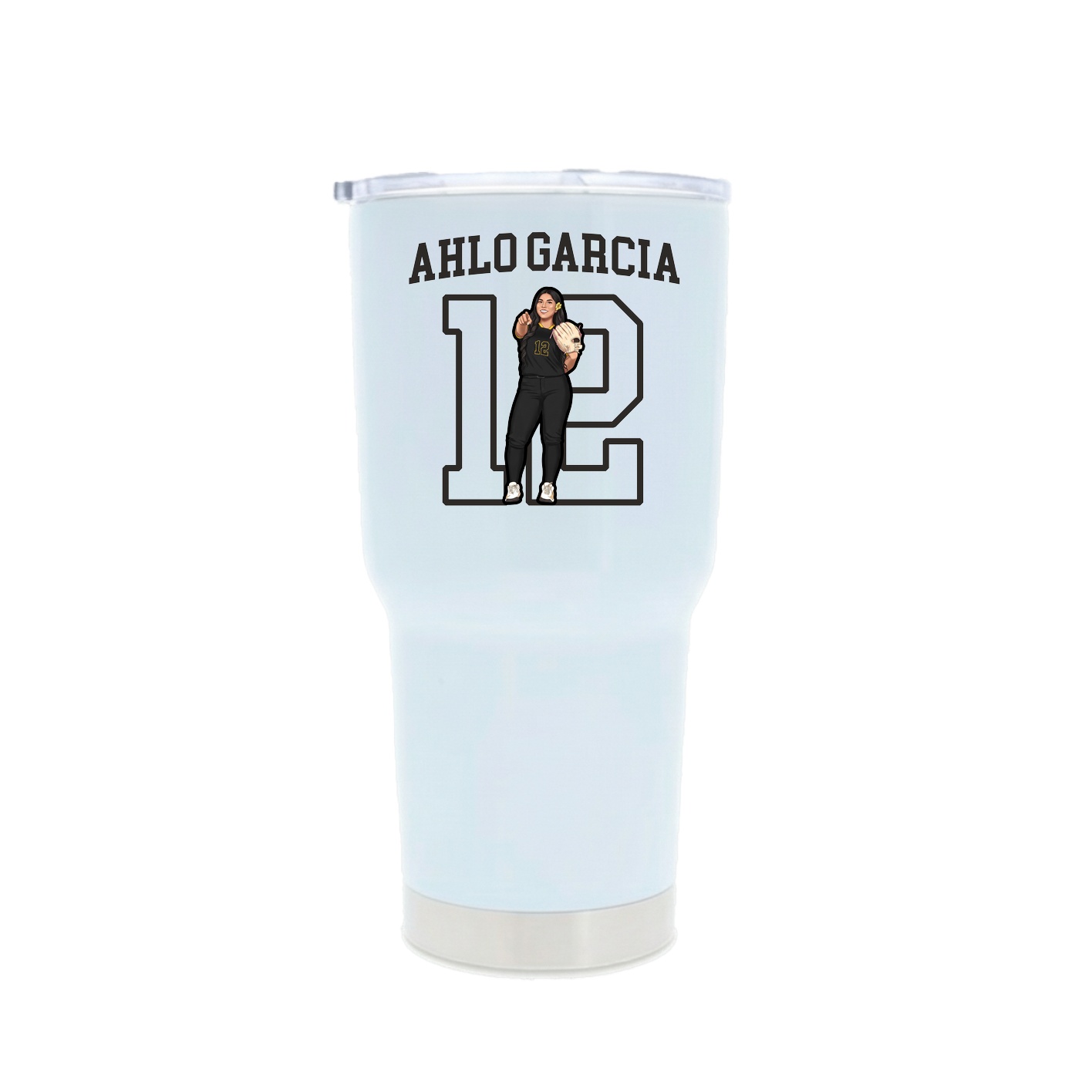 30oz Stainless Steel Tumbler — Shirsey in White