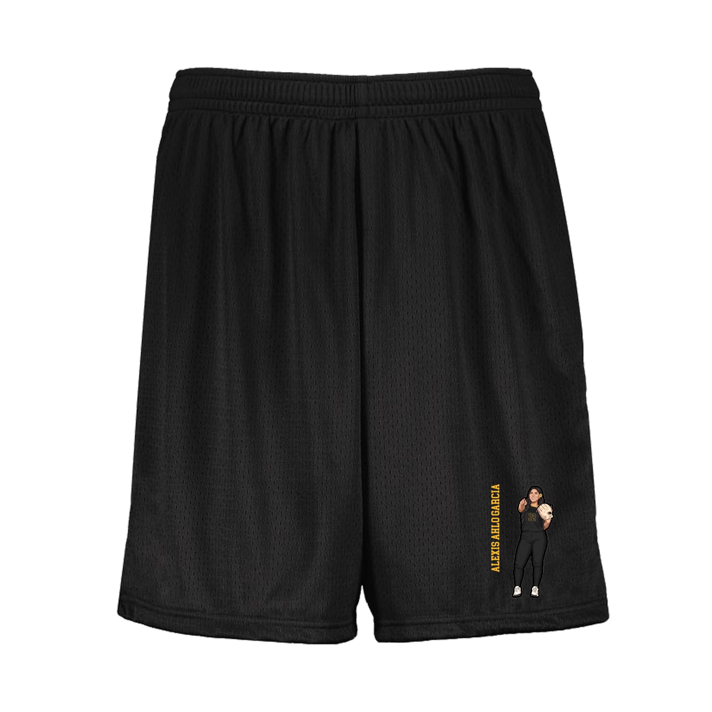 Shorts — Name Vertical in Black