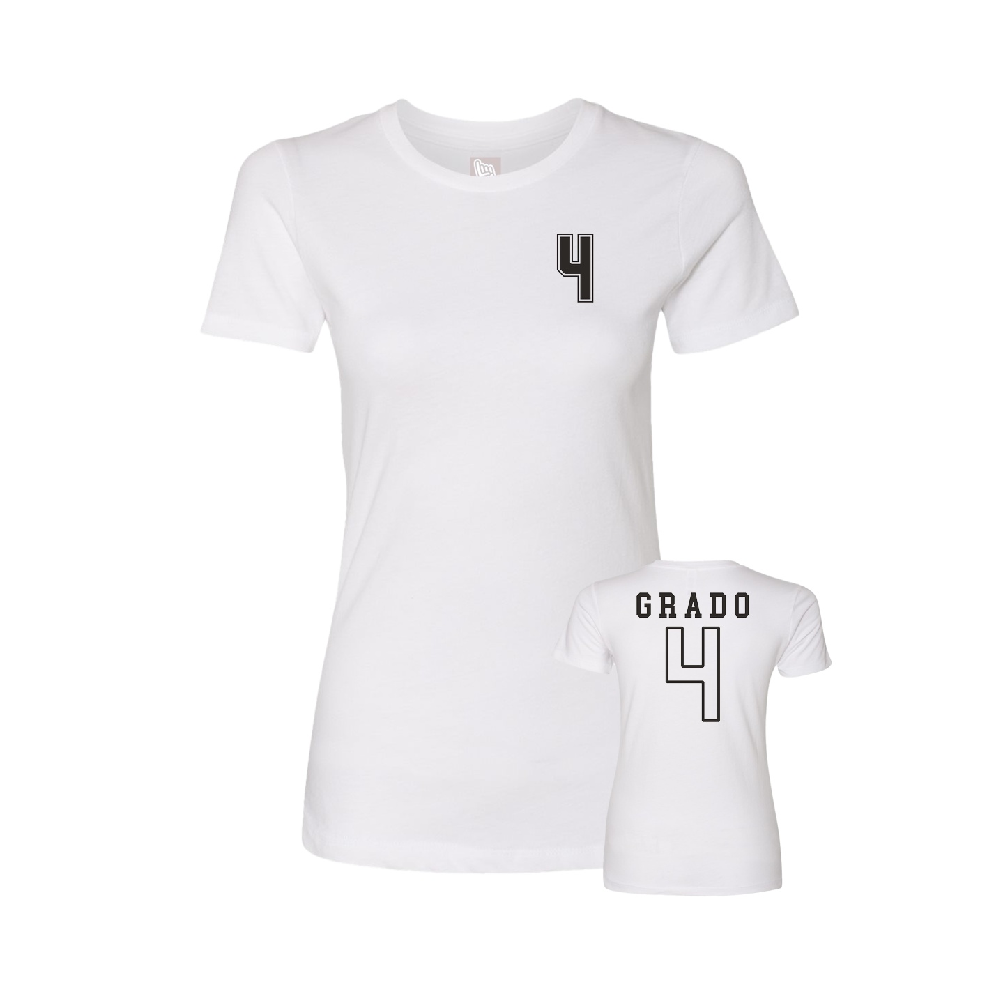 Womens Tee — Chest Back in White