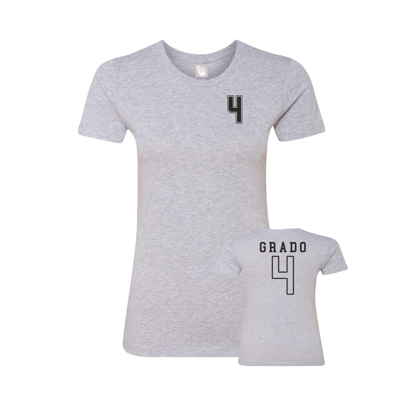 Womens Tee — Chest Back in Grey
